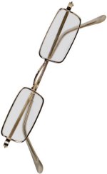 Fancy Dress Costumes - Glass Lens Rectangular Specs