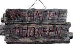 Unbranded Fancy Dress Costumes - Happy Hallow`en Wood Effect Sign