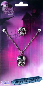 Unbranded Fancy Dress Costumes - Haunting Skull Jewellery Set