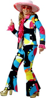 Unbranded Fancy Dress Costumes - Lady Disco Suit Liquid Design Dress 20 EU 48