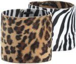 Unbranded Fancy Dress Costumes - Reversible Cheetah/Zebra Fur Boot Cuffs