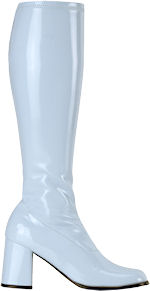 Unbranded Fancy Dress Costumes - Women` Go-Go Boots - Light Blue Shoe Size 6.5