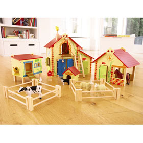 Unbranded Farm Building Set andndash; including animals