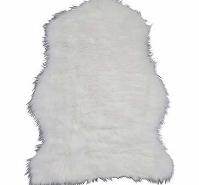 Unbranded Faux Sheepskin Rug - 90 x 60cm - Natural