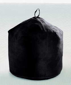 Faux Suede Beanbag Cover - Black