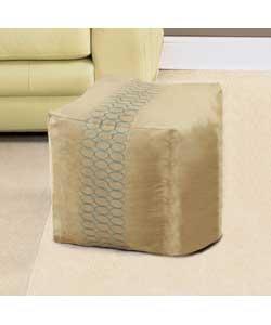 Faux Suede Circles Beancube Cover - Cream