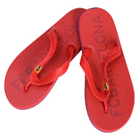 FC Barcelona Flip Flops - MENS - Deep Red.