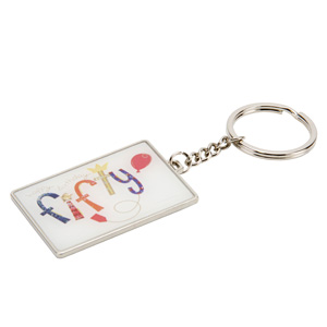 Unbranded Fifty 50th Happy Birthday Keyring Gift