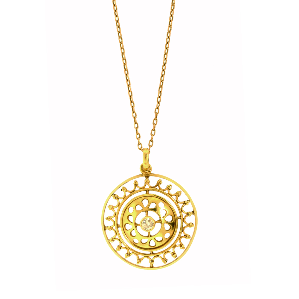 Unbranded Filigree Diamond Pendant