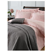 Unbranded Finest Revolve Jacquard Double Duvet Set, Pink