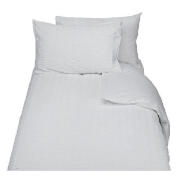 Unbranded Finest Seersucker Double Duvet Set, White