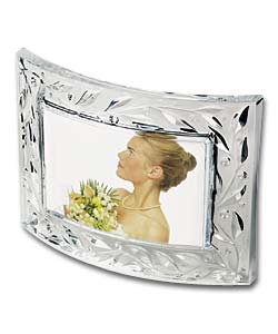 Crystal DArques Floral Leaf Photo Frame