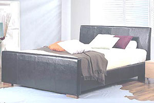 Florence Super Kingsize Leather Bed