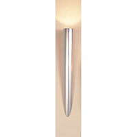 Flute Contemporary Tube Wall Light Brushed Aluminium Finish