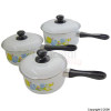 Unbranded Fresh-Flowers 3-Piece Saucepan Set