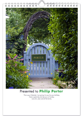 Unbranded Gardening Personalised Calendar