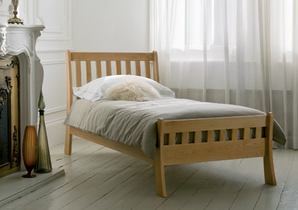 Unbranded Gatsby Oak Bed Range - Clear Wax - Single,