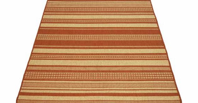 Unbranded Gel Backed Flatwave Stripe Rug 80x150cm -