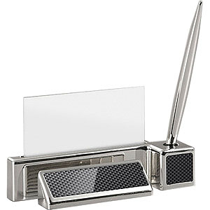 Unbranded Geometry Desk Set With Carbon Fibre