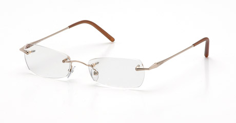 British designer fashion label Ghosts interpretation of womens rimless glasses. Beautifully fine and