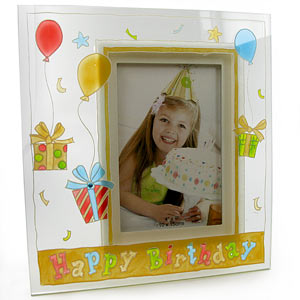 Unbranded Glass Happy Birthday 4 x 6 Photo Frame