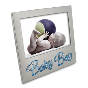 Unbranded Glitter Baby Boy Blue 6 x 4 Photo Frame