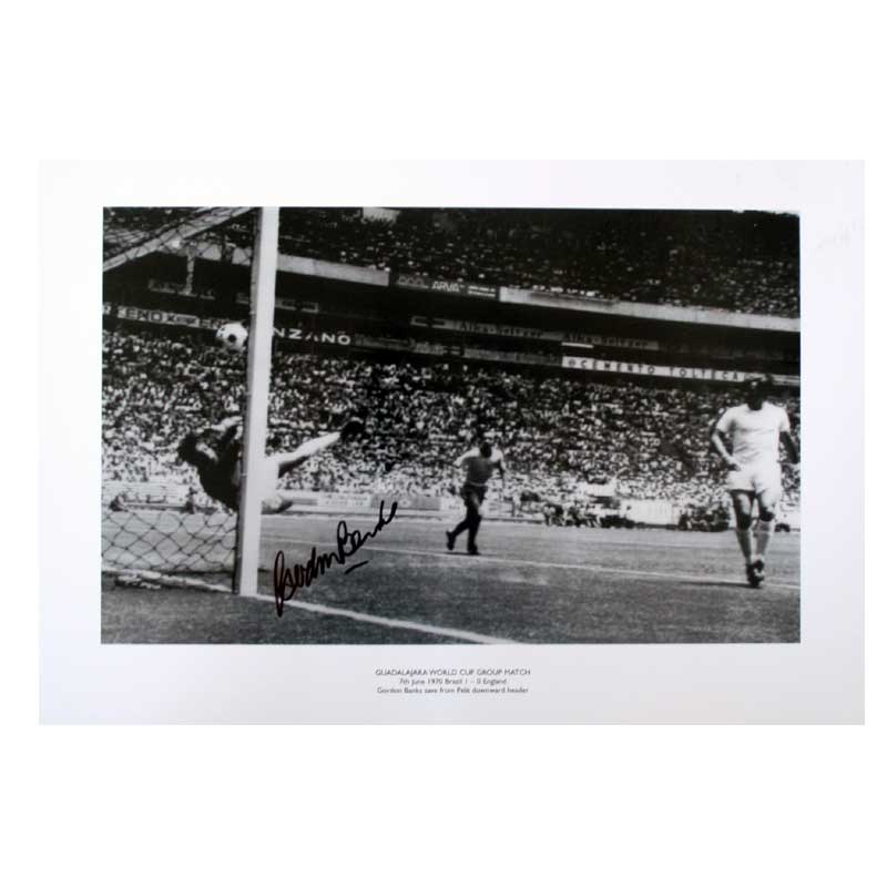 Unbranded Gordon Banks Signed England Photo: Amazing Save From Pele