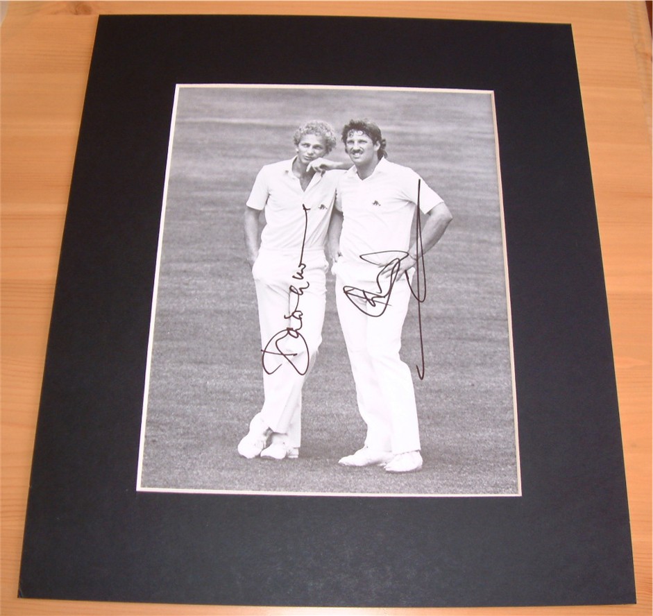 GOWER and BOTHAM HAND SIGNED PHOTO - MOUNTED 13