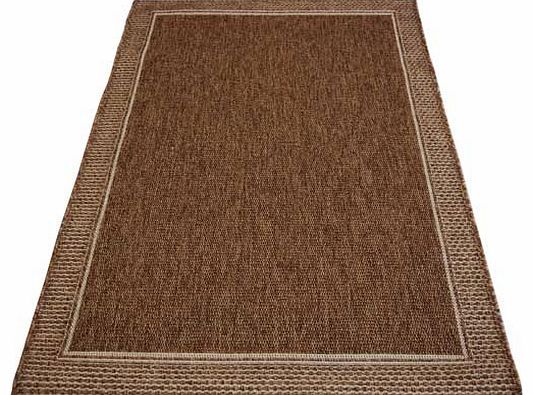 Grace Border Flatweave Rug - Walnut - 120 x 170cm