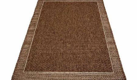 Unbranded Grace Border Flatweave Rug - Walnut - 160 x 230cm