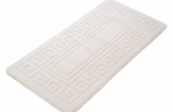 Unbranded Greek Key Bath Mat - Cream