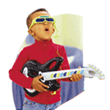 GUITAR & FLASHING GLASSES