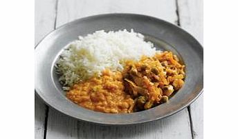 Green cabbage and peas with mixed lentils and saffron rice. Please note that our dishes for Ethnic Diets are stocked to order, so please order 14 days before you require delivery. Thank you.