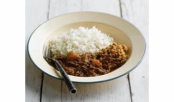 Minced lamb cooked with potatoes and whole green lentils with cumin rice. Please note that our dishes for Ethnic Diets are stocked to order, so please order 14 days before you require delivery. Thank you.