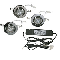 Halogen Downlight Kit Chrome Eyeball 85mm