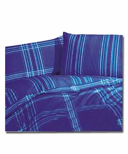 Hampshire Blue Single Duvet Cover Set