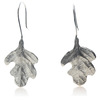 Unbranded Handmade Oak Leaf Drop Earrings in Pewter