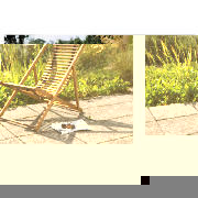 Unbranded Hardwood Deckchair, Wooden Slats