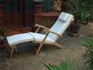 Unbranded Hardwood Mallorca Lounger: 200 x 65 x 35cm