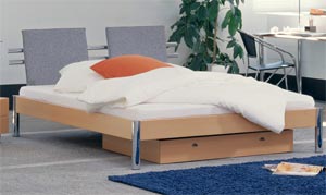 Hasena- The Jurez- 4ft 6 Double Wooden Bedstead