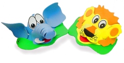 Incredible flexi-foam jungle visors in assorted de