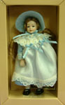 Heidi Ott Girl in Blue Lace Dress & Bonnet