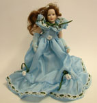 Heidi Ott Lady in Blue Flowing Ballgown