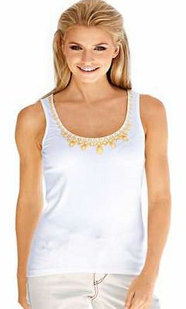 Unbranded Heine Bead Detailed Vest Top