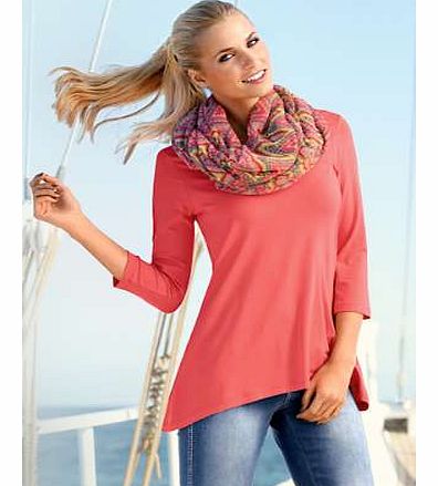 Unbranded Heine Three-Quarter Sleeve Asymmetric Top