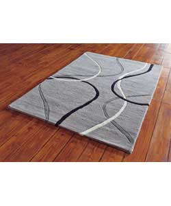 Helena Grey Wool Rug - 180 x 120cm