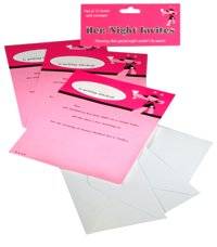 Unbranded Hen Night Invites with Envelopes Pk12