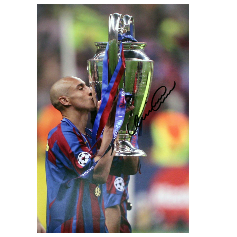 Unbranded Henrik Larsson Signed Barcelona Photo: Champions Of Europe