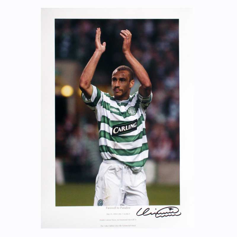 Unbranded Henrik Larsson Signed Celtic Print - Farewell To Paradise