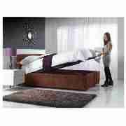 Unbranded Hepburn King Faux Suede Ottoman Bed, Mocha